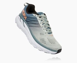 Hoka One One Women's Clifton 6 Running Shoes Green/Blue - AU OBKX